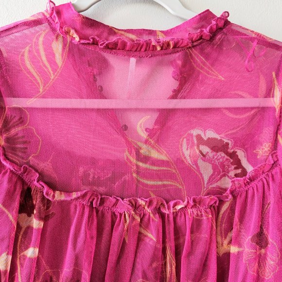 Free People Time for Shine Mesh Cropped Blouse - Picture 7 of 11